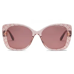 Bottega Veneta - Acetate Square Oversize Sunglasses - Pink - Sunglasses - Bottega Veneta Eyewear - Avvenice
