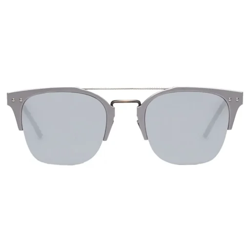 Bottega Veneta - Alluminium Classic Sunglasses - Black Gray Silver - Sunglasses - Bottega Veneta Eyewear - Avvenice