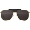 Bottega Veneta - Angular Aviator Sunglasses - Grey Gold - Sunglasses - Bottega Veneta Eyewear - Avvenice