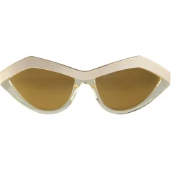 Bottega Veneta - Angular Cat-Eye Sunglasses - Champagne Gold - Sunglasses - Bottega Veneta Eyewear - Avvenice