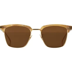 Bottega Veneta - Clubmaster Sunglasses - Brown Gold - Sunglasses - Bottega Veneta Eyewear - Avvenice