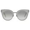 Bottega Veneta - Cross Metal Cat Eye Sunglasses - Ruthenium Green - Sunglasses - Bottega Veneta Eyewear - Avvenice