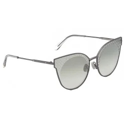 Bottega Veneta - Cross Metal Cat Eye Sunglasses - Ruthenium Green - Sunglasses - Bottega Veneta Eyewear - Avvenice