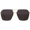 Bottega Veneta - Metal Angular Sunglasses - Brown Gold - Sunglasses - Bottega Veneta Eyewear - Avvenice