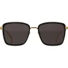 Bottega Veneta - Rectangular Sunglasses - Black Gold - Sunglasses - Bottega Veneta Eyewear - Avvenice