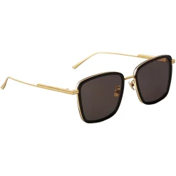 Bottega Veneta - Rectangular Sunglasses - Black Gold - Sunglasses - Bottega Veneta Eyewear - Avvenice