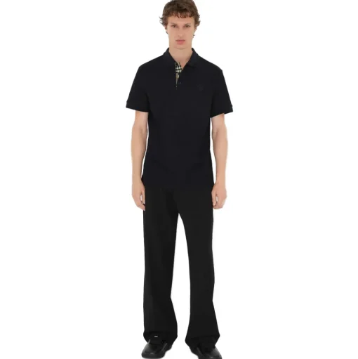 Burberry - Cotton Polo Shirt - Coal Blue - Exclusive Burberry Collection - Avvenice