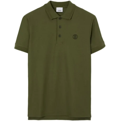 Burberry - Cotton Polo Shirt - Olive - Exclusive Burberry Collection - Avvenice