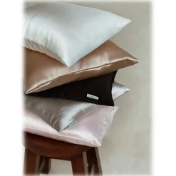 by Dariia Day - Pure Silk Pillow - Silver Grey - Fashion - Mulberry Silk - Artisan Silk Pillow - Luxury - Avvenice