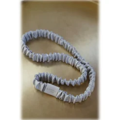 by Dariia Day - Silk Headband and Scrunchie Set - Silver Grey - Mulberry Silk - Artisan Silk Headband and Scrunchie - Luxury - Avvenice