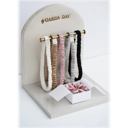 by Dariia Day - Silk Headband - Powder White - Fashion - Mulberry Silk - Artisan Silk Headband - Luxury - Avvenice