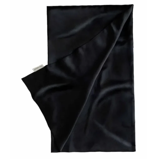 by Dariia Day - Silk Pillowcase - Midnight Black - Bedding - Home - Mulberry Silk - Artisan Silk Pillowcase - Luxury - Avvenice