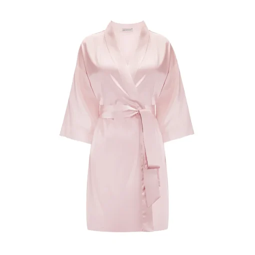 by Dariia Day - Silk Robe - Blush Pink - Fashion - New Collection - Mulberry Silk - Artisan Silk Robe - Luxury - Avvenice