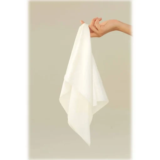 by Dariia Day - Silk Scarf Square - Powder White - Fashion - New Collection - Mulberry Silk - Artisan Silk Scarf - Luxury - Avvenice
