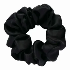 by Dariia Day - Silk Scrunchie - Midnight Black - Fashion - Accessories - Mulberry Silk - Artisan Silk Scrunchie - Luxury - Avvenice