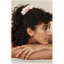 by Dariia Day - Silk Scrunchie - Blush Pink - Fashion - Accessories - Mulberry Silk - Artisan Silk Scrunchie - Luxury - Avvenice