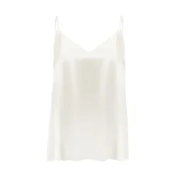 by Dariia Day - Silk Top - Powder White - Fashion - New Collection - Mulberry Silk - Artisan Silk Top - Luxury - Avvenice