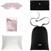 by Dariia Day - Silk Travel Set - Blush Pink - Fashion - New Collection - Mulberry Silk - Artisan Silk Travel Set - Luxury - Avvenice