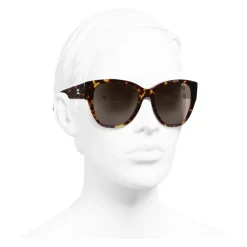 Chanel - Butterfly Sunglasses - Dark Tortoise Brown - Chanel Eyewear - Avvenice