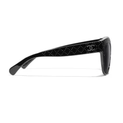 Chanel - Butterfly Sunglasses - Black Gray - Chanel Eyewear - Avvenice