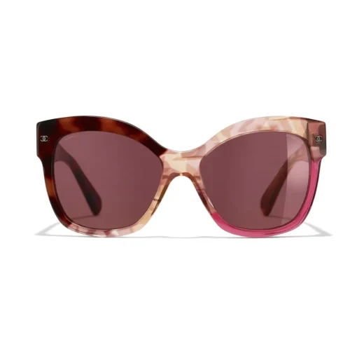 Chanel - Butterfly Sunglasses - Dark Tortoise Pink - Chanel Eyewear - Avvenice