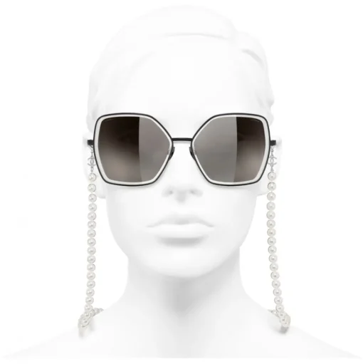 Chanel - Butterfly Sunglasses - Black Gray - Chanel Eyewear - Avvenice