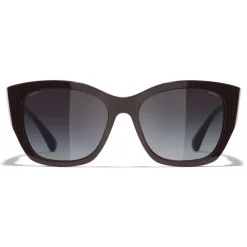 Chanel - Butterfly Sunglasses - Dark Red White Gold - Chanel Eyewear - Avvenice