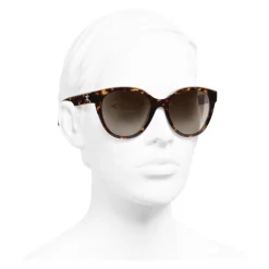 Chanel - Butterfly Sunglasses - Dark Tortoise Brown - Chanel Eyewear - Avvenice