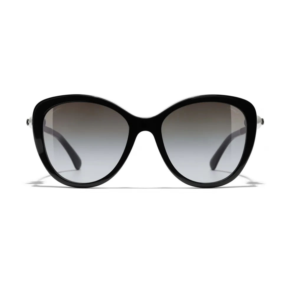 Chanel - Butterfly Sunglasses - Black Gray - Chanel Eyewear - Avvenice