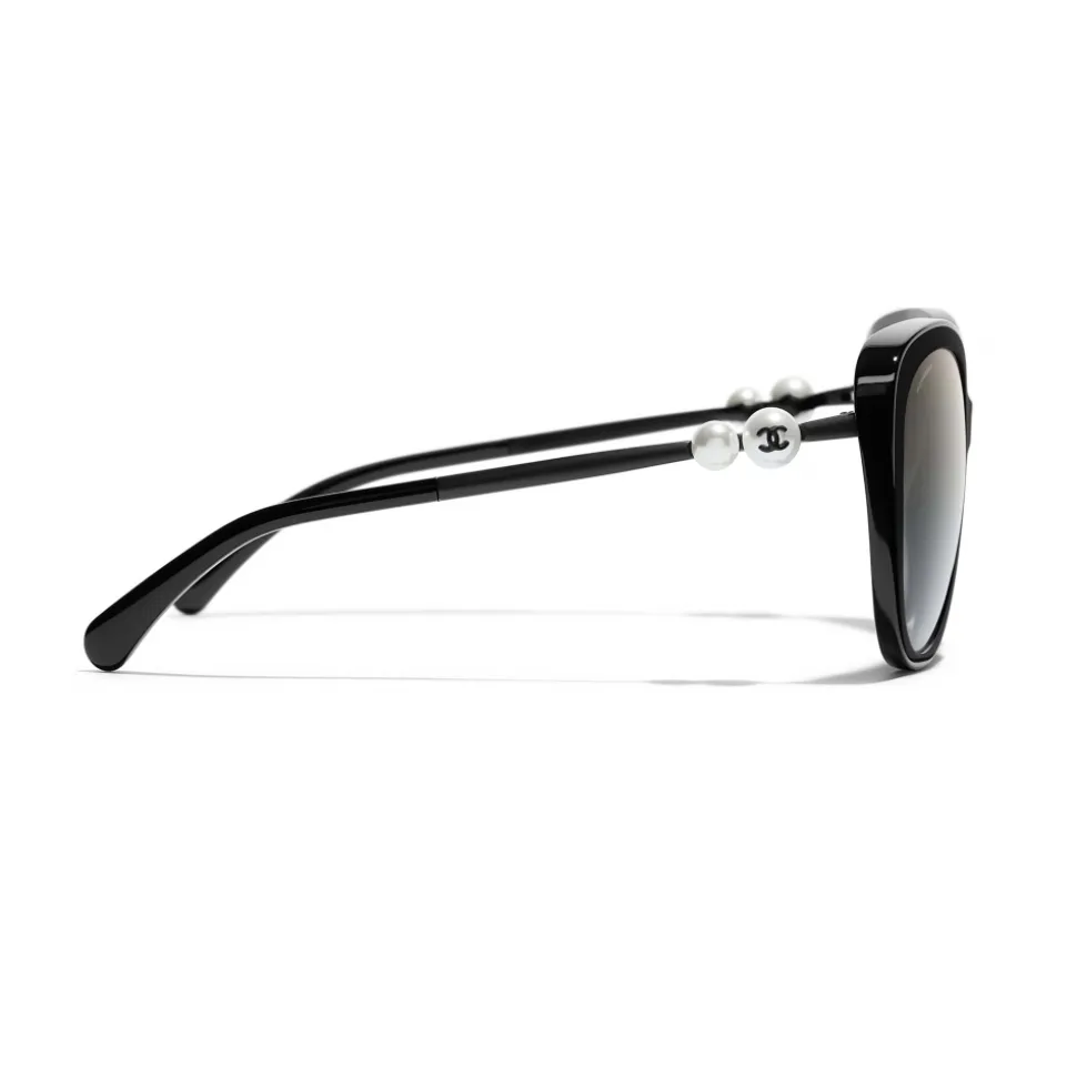 Chanel - Butterfly Sunglasses - Black Gray - Chanel Eyewear - Avvenice