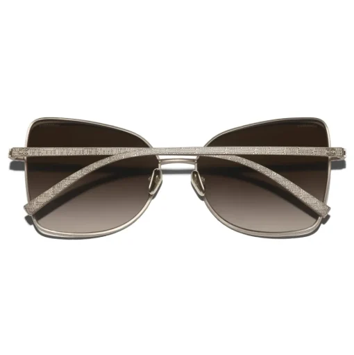 Chanel - Butterfly Sunglasses - Gold Brown - Chanel Eyewear - Avvenice