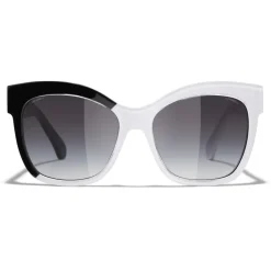 Chanel - Butterfly Sunglasses - Black White Gray - Chanel Eyewear - Avvenice