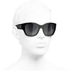 Chanel - Butterfly Sunglasses - Black Gray - Chanel Eyewear - Avvenice