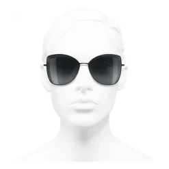 Chanel - Butterfly Sunglasses - Black Gray - Chanel Eyewear - Avvenice