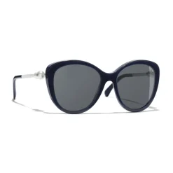 Chanel - Butterfly Sunglasses - Dark Blue Gray - Chanel Eyewear - Avvenice