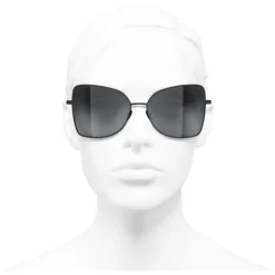 Chanel - Butterfly Sunglasses - Black Gray - Chanel Eyewear - Avvenice