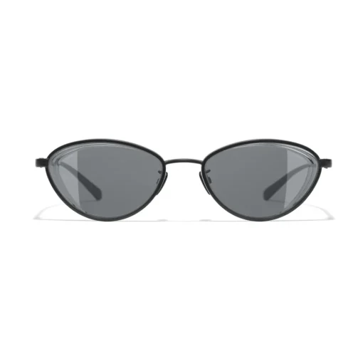 Chanel - Cat Eye Sunglasses - Black Gray - Chanel Eyewear - Avvenice