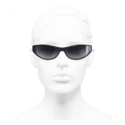 Chanel - Cat Eye Sunglasses - Black Gray - Chanel Eyewear - Avvenice