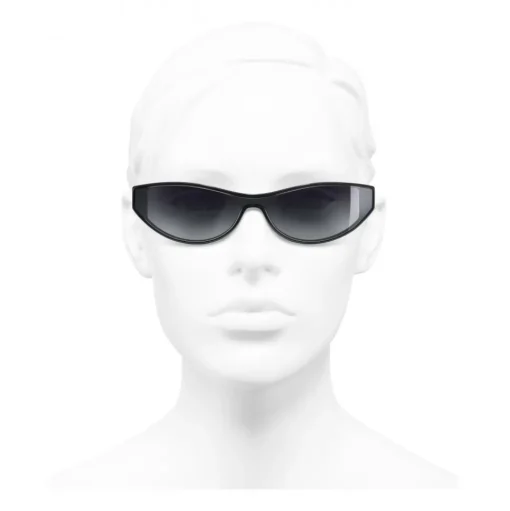 Chanel - Cat Eye Sunglasses - Black Gray - Chanel Eyewear - Avvenice