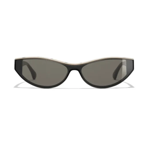 Chanel - Cat Eye Sunglasses - Black Beige Brown - Chanel Eyewear - Avvenice