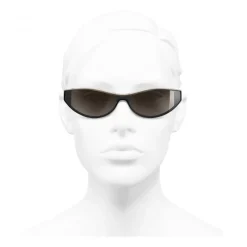 Chanel - Cat Eye Sunglasses - Black Beige Brown - Chanel Eyewear - Avvenice