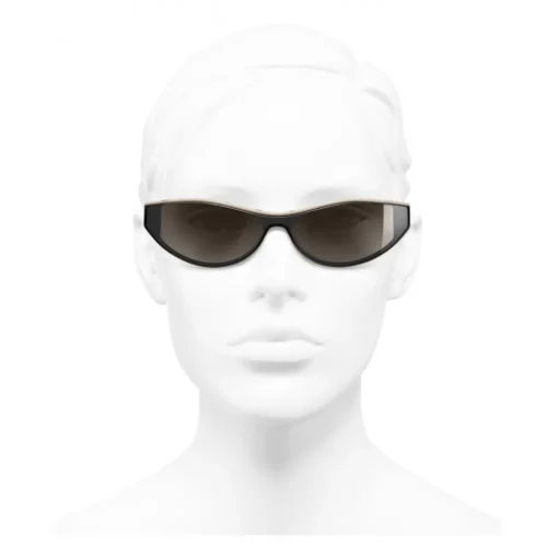 Chanel - Cat Eye Sunglasses - Black Beige Brown - Chanel Eyewear - Avvenice