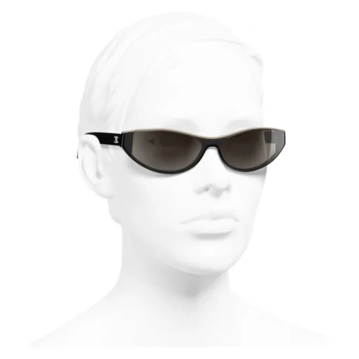 Chanel - Cat Eye Sunglasses - Black Beige Brown - Chanel Eyewear - Avvenice