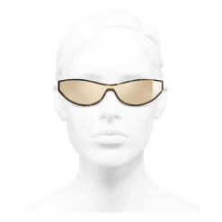 Chanel - Cat Eye Sunglasses - Dark Tortoise Gold - Chanel Eyewear - Avvenice