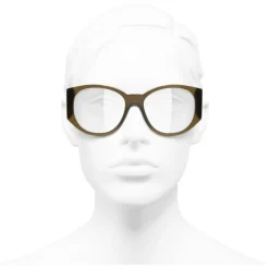 Chanel - Oval Sunglasses - Khaki Transparent - Chanel Eyewear - Avvenice