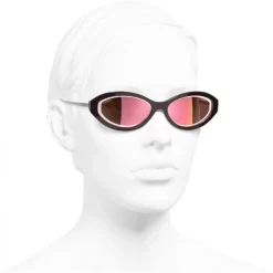Chanel - Oval Sunglasses - Dark Red - Chanel Eyewear - Avvenice