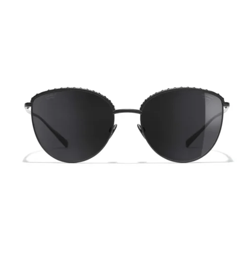 Chanel - Pantos Sunglasses - Black Gray - Chanel Eyewear - Avvenice