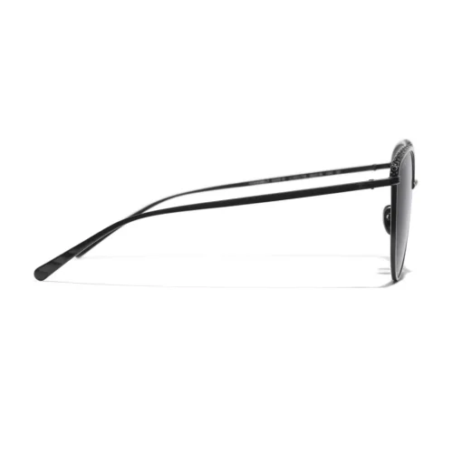 Chanel - Pantos Sunglasses - Black Gray - Chanel Eyewear - Avvenice