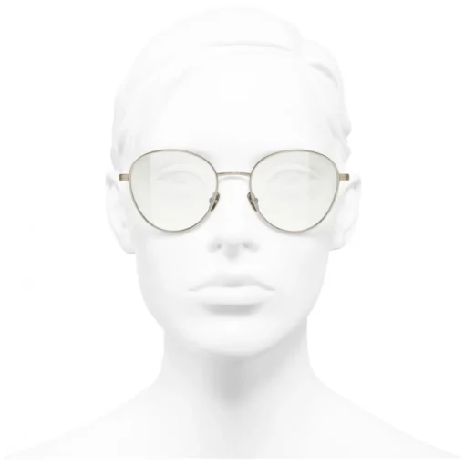 Chanel - Pantos Sunglasses - Gold Transparent - Chanel Eyewear - Avvenice