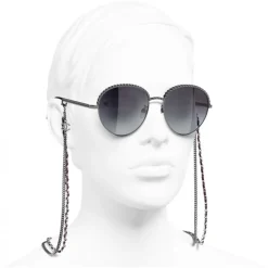 Chanel - Pantos Sunglasses - Silver Gray - Chanel Eyewear - Avvenice